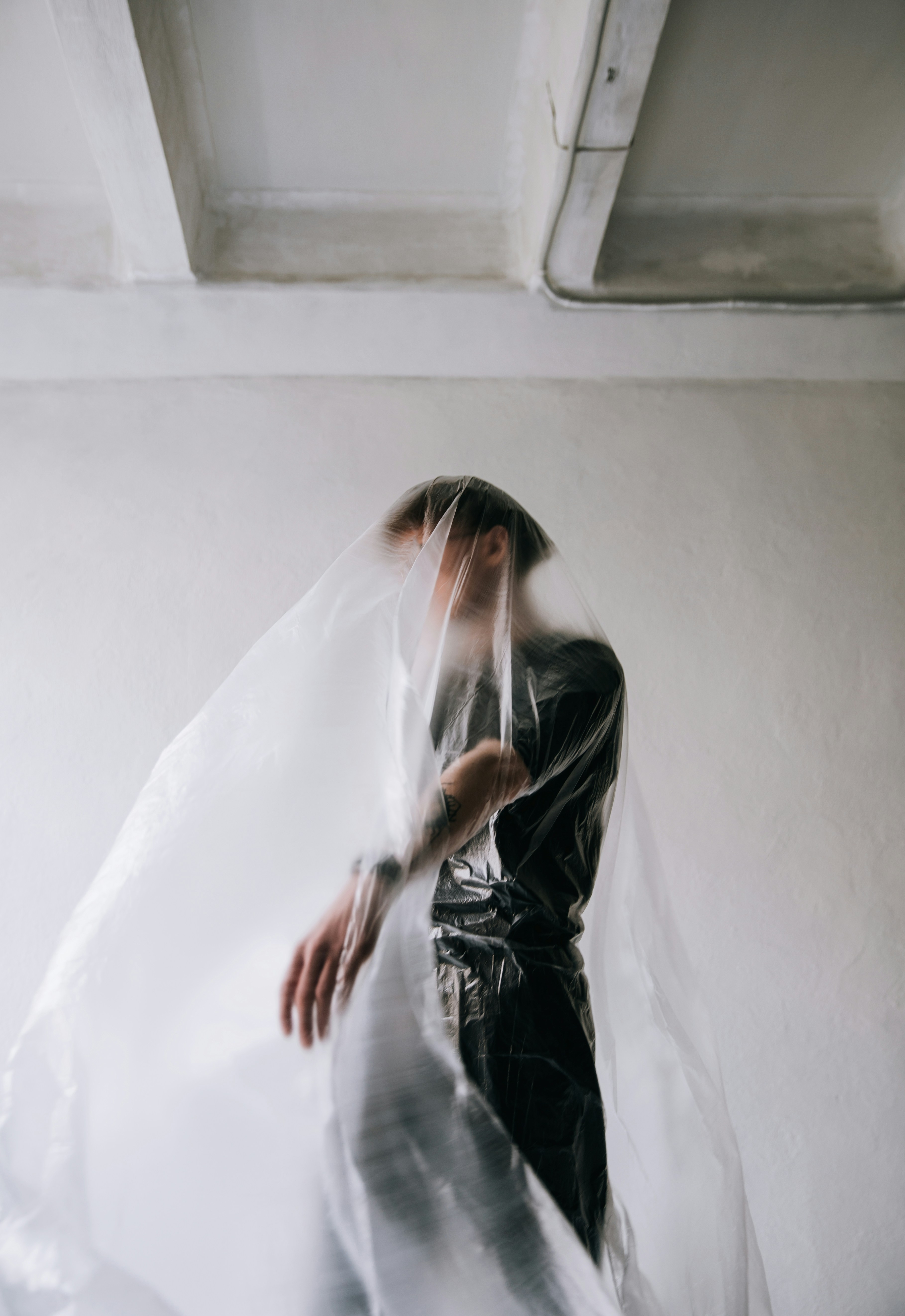 Portrait subject in natural light with soft editorial styling